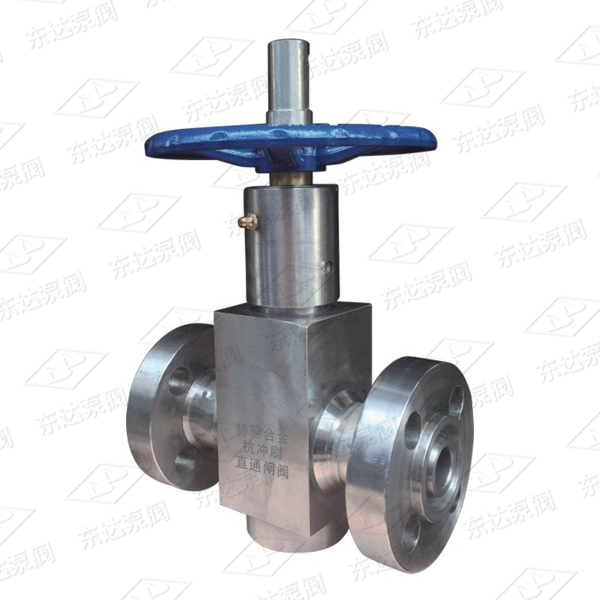 Special alloy anti-scouring through gate valve